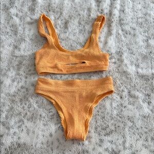 Bound by bond-eye Australia orange Knit Bikini Set